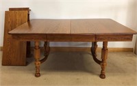 WOW 1890'S SOLID OAK TABLE - WITH LEAVES