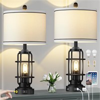 3-Way Dimmable Table Lamp w/ USB Ports