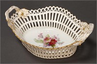 Mid 19th Century KPM Pierced Porcelain Basket,