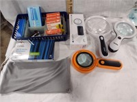Office Supplies & Mag Lenses Lot