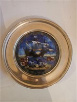 Voyage to America Pewter Stained Class 1991