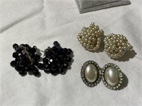 3 Pairs of Vintage Earrings