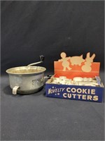 Vintage Novelty Cookie Cutters, flour sifter