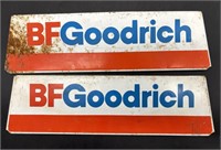 (2) BF Goodrich Metal Signs 12.5” x 3.5”