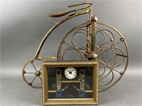 Bicycle Sculpture and Burgess Gallery Clock
