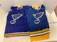 2 long sleeve St Louis Blues shirts sz med + large