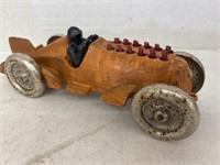 Vintage Hubley Cast Iron Race Car w/ Moving
