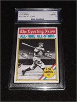 1976 Topps Lou Gehrig GEM MT 10 All-Time All-Stars