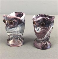 Imperial Purple Slag Art Glass Owl