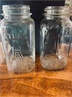 2 VTG Atlas Anchor Hocking Canning Jars
