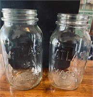 2  Vintage Atlas Canning Jars