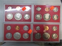 4-- UNITED STATES PROOF SETS COINS