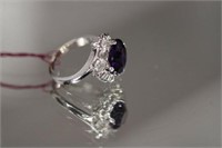 14kt white gold Amethyst Ring featuring