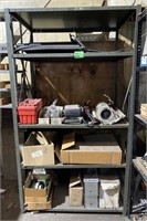 Metal 5 Tier Shelf and Contents: Toolboxes,