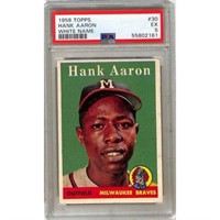 1958 Topps Hank Aaron White Name Psa 5