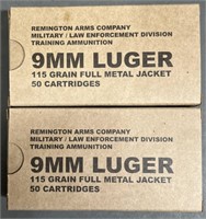 100 rnds Remington 9mm Ammo