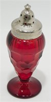 * Vintage 1940 Fenton “Georgian Ruby” Salt Shaker