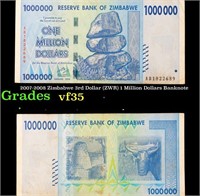 2007-2008 Zimbabwe 3rd Dollar (ZWR) 1 Million Doll