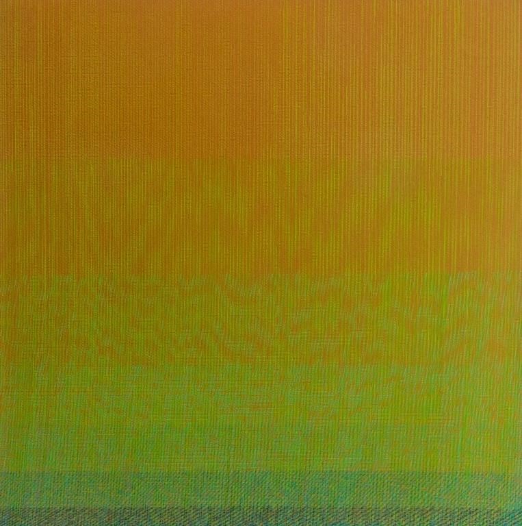 Jim Parker Abstract Color Field Oil Pastel, 1973