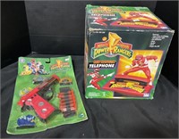 NOS Power Rangers Telephone & Toy Gun.