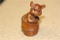 Signed Japanese Wood Netsuke