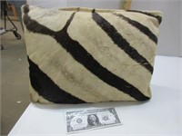 Zebra skin pillow