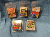 5 sealed fleers baseball cards assorted years