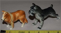 (2) Vtg Porcelain Dog Figures