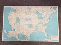 Large US Map On Foam Board