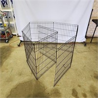 Metal folding gate, free standing