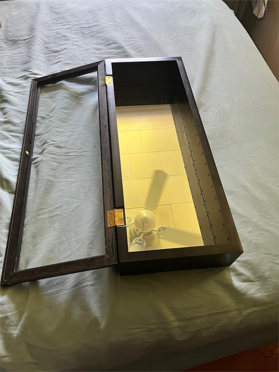 Mirrored Wall Display Box With Glass Door