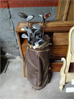 Right Handed Set of Asst Golf Clubs & Bag