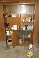 Cabinet & contents, lamp