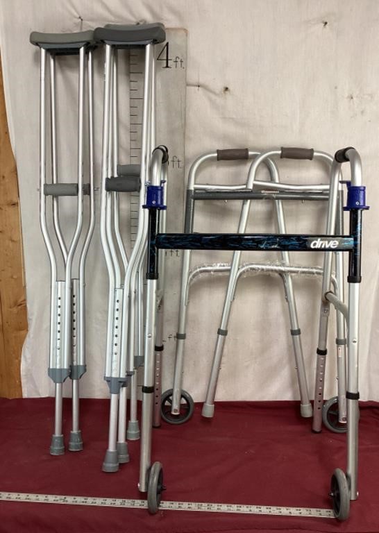 Handicap Assortment, 2 Walkers & 5 Crutches