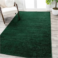 Haze Solid Low-Pile Emerald 8 ft. X 10 ft. Area Ru