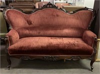 Victorian Style Upholstered Sofa with Front