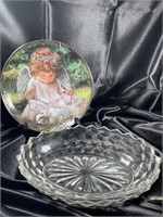 Spring Angel With Bunny & Crystal Bowl