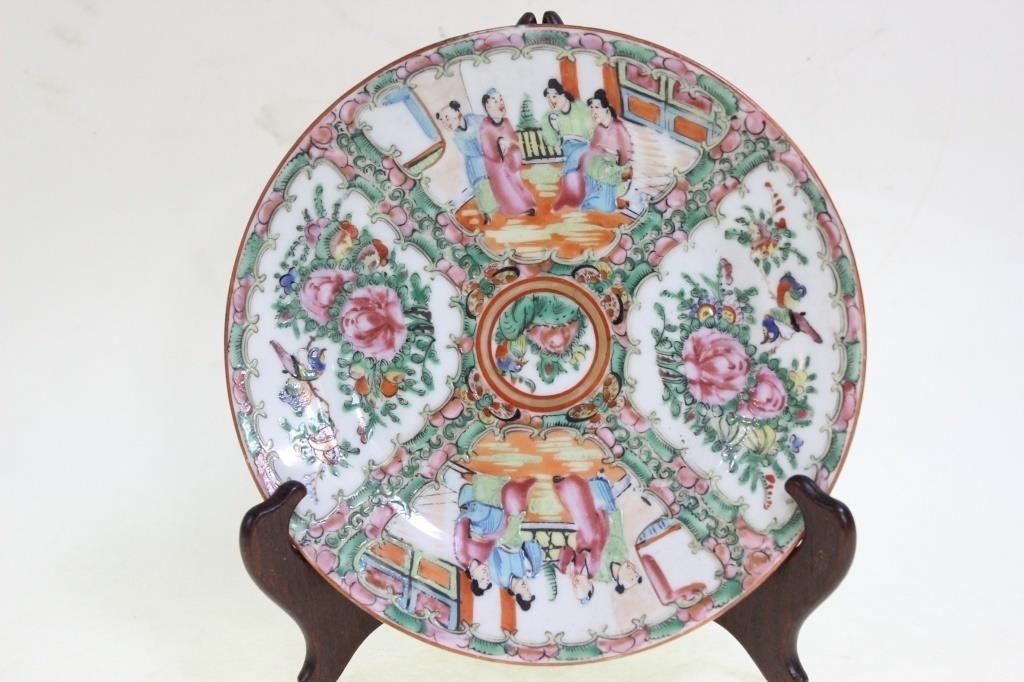 Republican Chinese Rose Medallion Porcelain Plate
