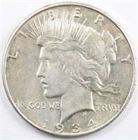 1934-D Peace Dollar - AU+