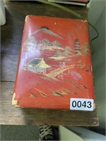 Vintage asian box filled with vintage art