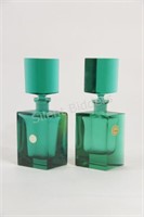 Goebel West Germany 7.75" Emerald Perfume Bottles