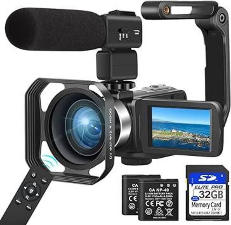 4K Vlogging Camcorder with Mic
