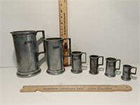 (#1) Pewter Measuring Cups