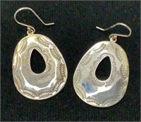 Pair of sterling silver earrings