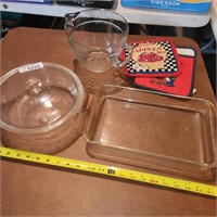 Pyrex & Fireking Baking Dishes, Measuring Cup &
