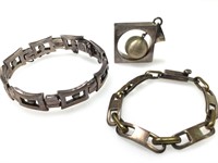 VTG Mexican Pendant & Bracelets 72.7g TW