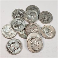 13 Washington Quarters