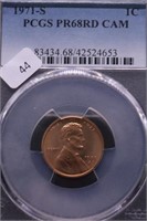1971 S PCGS PF68DC RED LINCOLN CENT