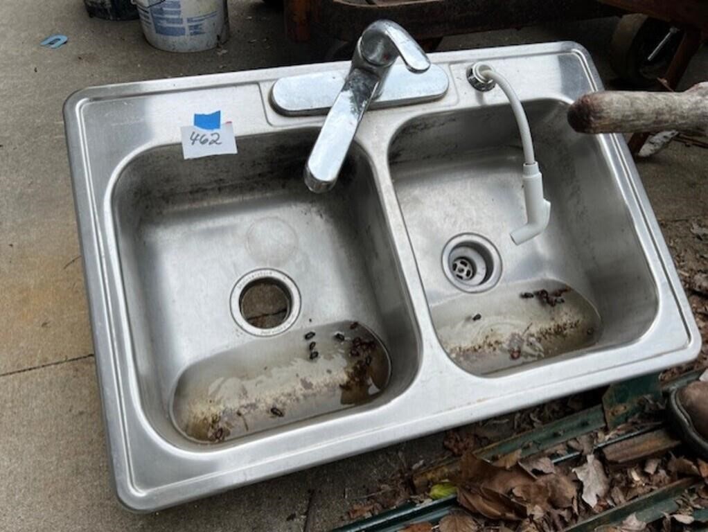 Alum 2 bay sink