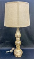 Silver Fleck Modern Glass Lamp, 33" Height